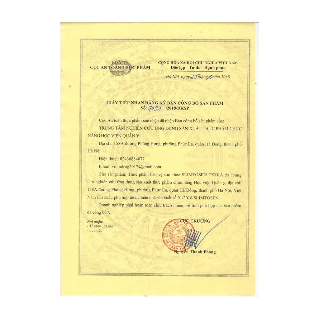 Công Bố Slimutea 2018